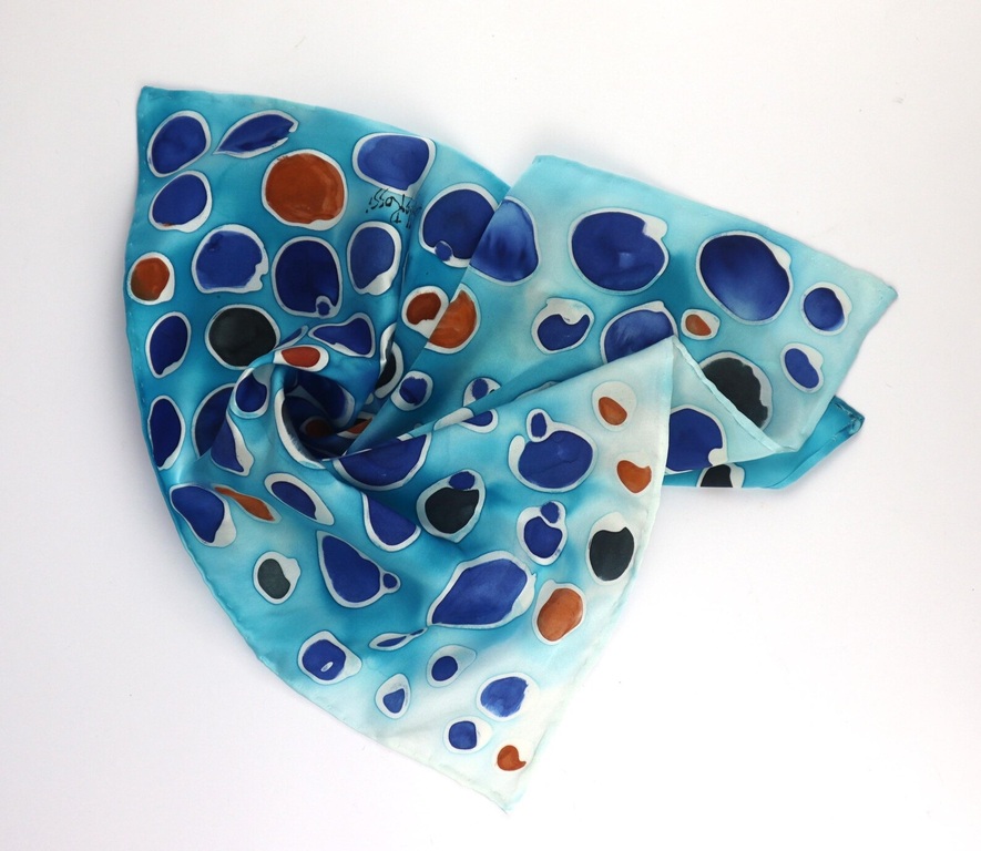 Hand painted scarve by Luisella Rossi